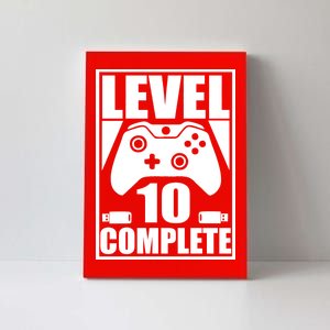 Level 10 Complete Video Gamer 10th Birthday Canvas