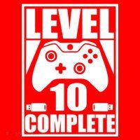 Level 10 Complete Video Gamer 10th Birthday 16 in Basic Backpack
