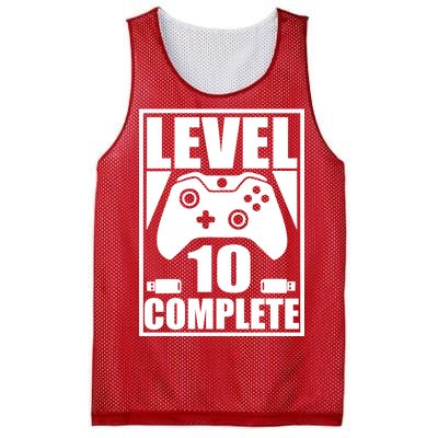 Level 10 Complete Video Gamer 10th Birthday Mesh Reversible Basketball Jersey Tank