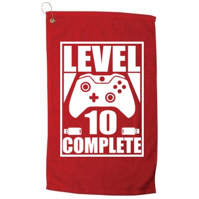 Level 10 Complete Video Gamer 10th Birthday Golf Towel