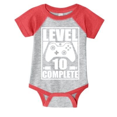 Level 10 Complete Video Gamer 10th Birthday Infant Baby Jersey Bodysuit