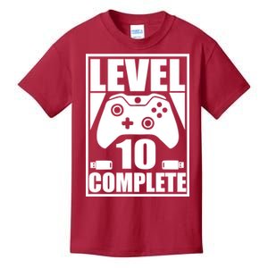 Level 10 Complete Video Gamer 10th Birthday Kids T-Shirt