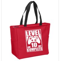 Level 10 Complete Video Gamer 10th Birthday Zip Tote Bag