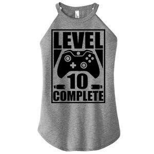 Level 10 Complete Video Gamer 10th Birthday Women's Perfect Tri Rocker Tank