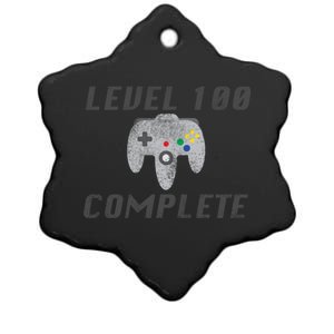 Level 100 Complete 100th Birthday Ceramic Star Ornament