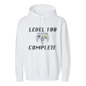 Level 100 Complete 100th Birthday Garment-Dyed Fleece Hoodie