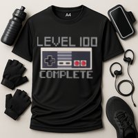 Level 100 Complete Retro Gamer 100th Birthday Cooling Performance Crew T-Shirt