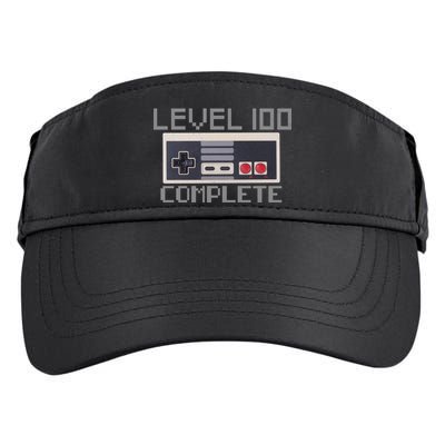 Level 100 Complete Retro Gamer 100th Birthday Adult Drive Performance Visor