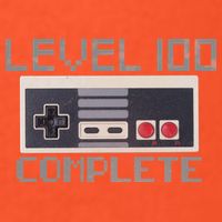 Level 100 Complete Retro Gamer 100th Birthday Button