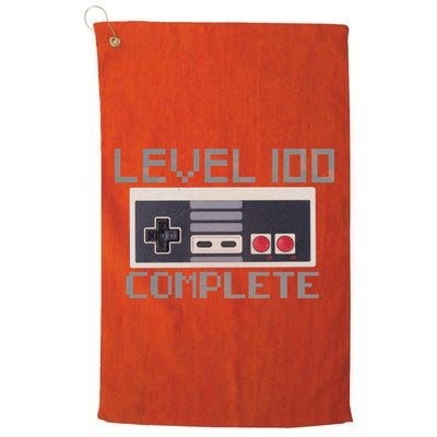 Level 100 Complete Retro Gamer 100th Birthday Golf Towel