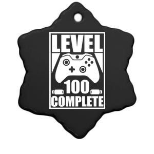 Level 100 Complete Video Gamer 100th Birthday Ceramic Star Ornament