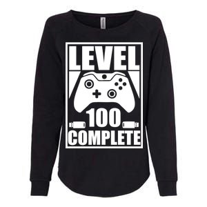 Level 100 Complete Video Gamer 100th Birthday Womens California Wash Sweatshirt