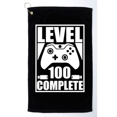 Level 100 Complete Video Gamer 100th Birthday Golf Towel