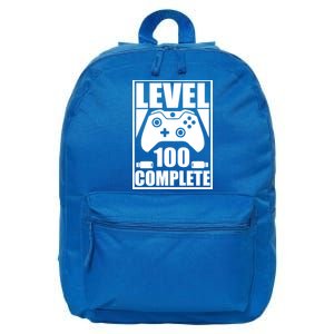 Level 100 Complete Video Gamer 100th Birthday 16 in Basic Backpack