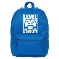 Level 100 Complete Video Gamer 100th Birthday 16 in Basic Backpack