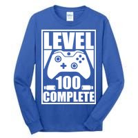 Level 100 Complete Video Gamer 100th Birthday Tall Long Sleeve T-Shirt