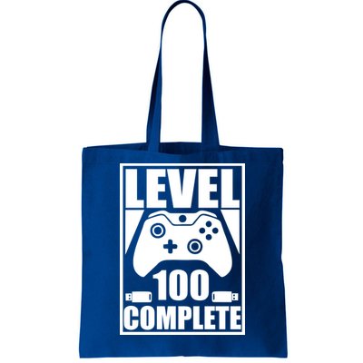 Level 100 Complete Video Gamer 100th Birthday Tote Bag