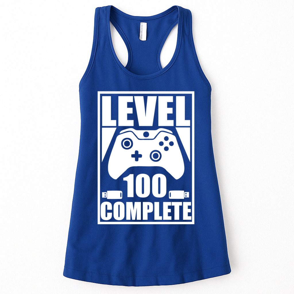 Level 100 Complete Video Gamer 100th Birthday Womens Tank Top