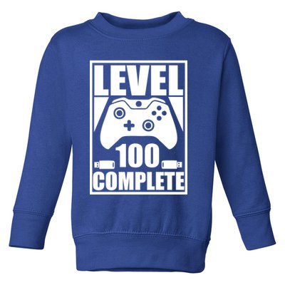 Level 100 Complete Video Gamer 100th Birthday Toddler Sweatshirt