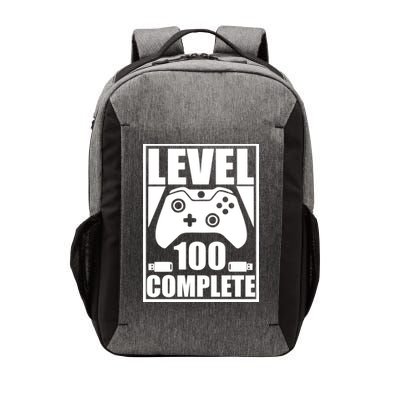 Level 100 Complete Video Gamer 100th Birthday Vector Backpack