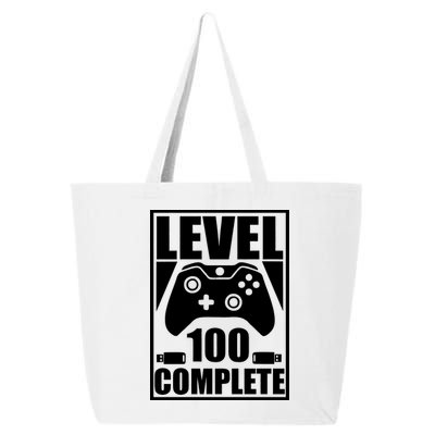 Level 100 Complete Video Gamer 100th Birthday 25L Jumbo Tote