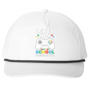 Level 100 Days Of School Completed Gamer Snapback Five-Panel Rope Hat