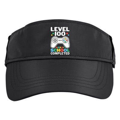 Level 100 Days Of School Completed Gamer Adult Drive Performance Visor