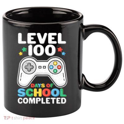 Level 100 Days Of School Completed Gamer 11oz C Handle Ceramic Mug