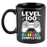 Level 100 Days Of School Completed Gamer 11oz C Handle Ceramic Mug