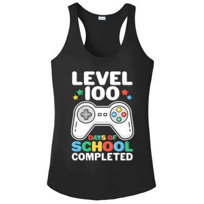 Level 100 Days Of School Completed Gamer Ladies PosiCharge Competitor Racerback Tank