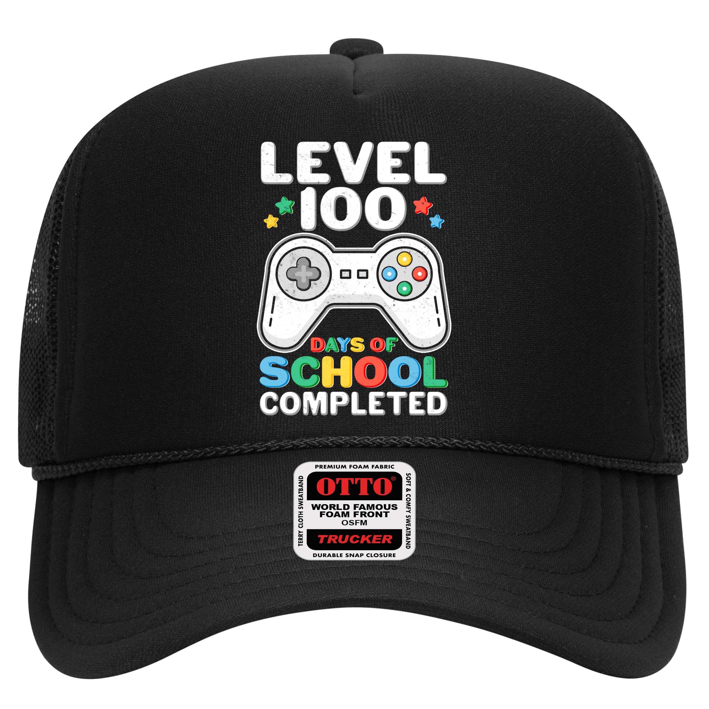 Level 100 Days Of School Completed Gamer Hat