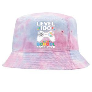 Level 100 Days Of School Completed Gamer Tie-Dyed Bucket Hat