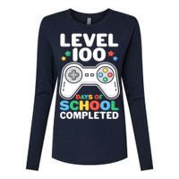 Level 100 Days Of School Completed Gamer Womens Cotton Relaxed Long Sleeve T-Shirt