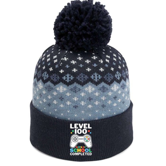 Level 100 Days Of School Completed Gamer The Baniff Cuffed Pom Beanie