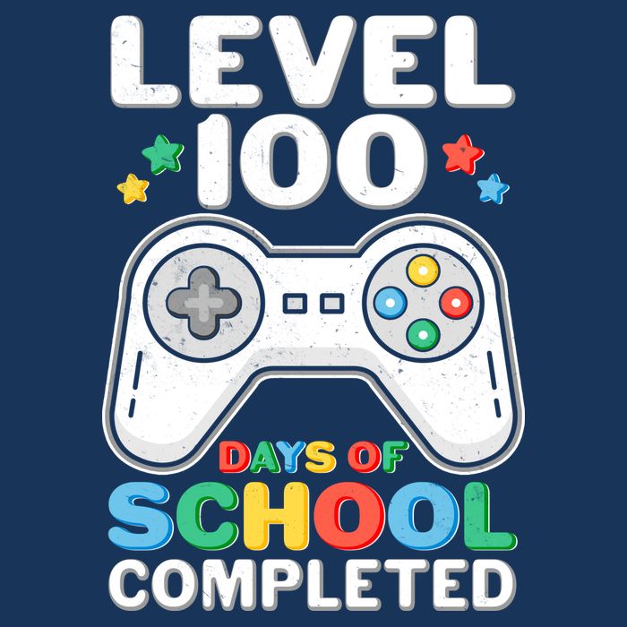 Level 100 Days Of School Completed Gamer Cooling Performance Crew T-Shirt