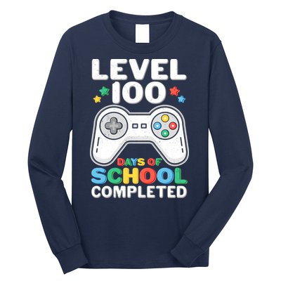 Level 100 Days Of School Completed Gamer Long Sleeve Shirt