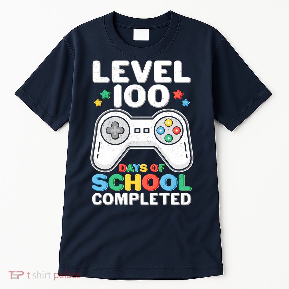 Level 100 Days Of School Completed Gamer Tall T-Shirt