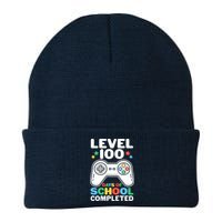 Level 100 Days Of School Completed Gamer Knit Cap Winter Beanie