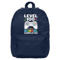 Level 100 Days Of School Completed Gamer 16 in Basic Backpack