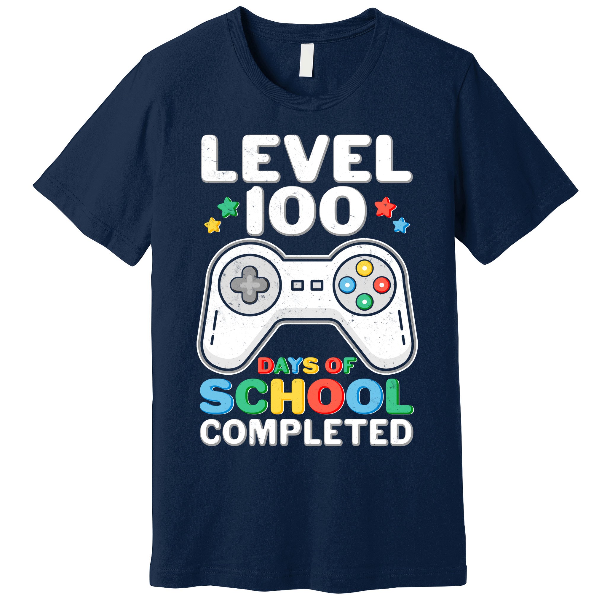 Level 100 Days Of School Completed Gamer Premium T-Shirt
