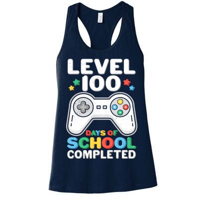 Level 100 Days Of School Completed Gamer Women's Racerback Tank