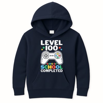 Level 100 Days Of School Completed Gamer Kids Hoodie