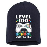 Level 100 Days Of School Completed Gamer Short Acrylic Beanie