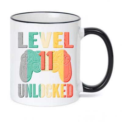 Level 11 Unlocked 11th Birthday 11oz Black Color Changing Mug