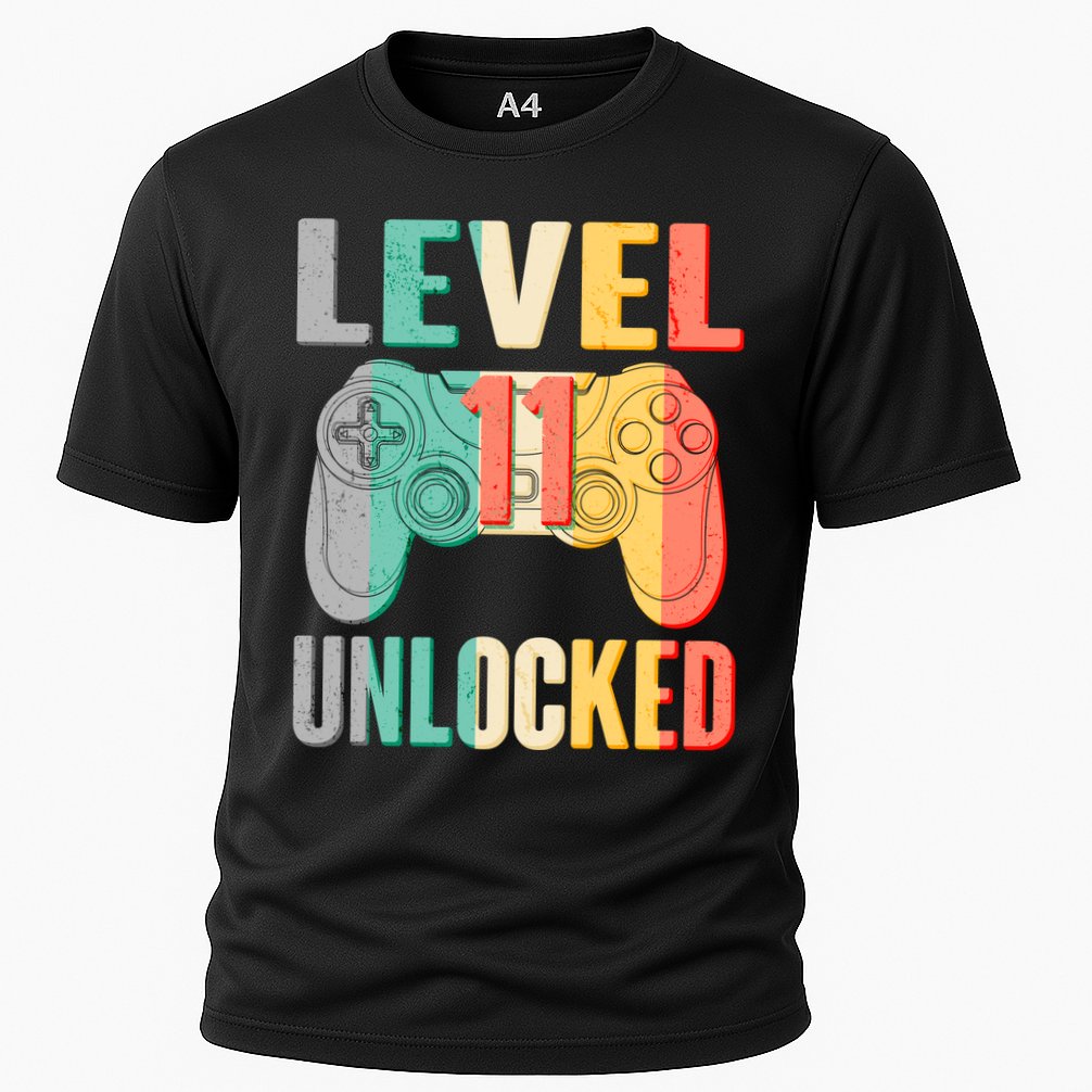 Level 11 Unlocked 11th Birthday Cooling Performance Crew T-Shirt