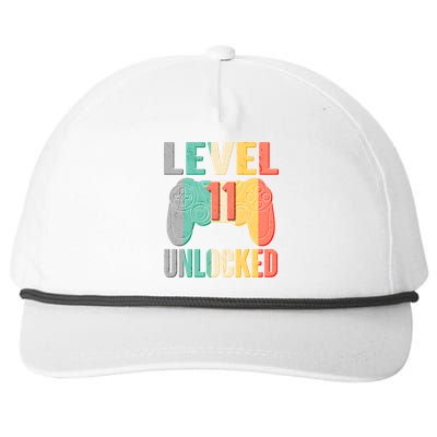 Level 11 Unlocked 11th Birthday Snapback Five-Panel Rope Hat