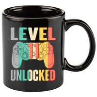 Level 11 Unlocked 11th Birthday 11oz C Handle Ceramic Mug