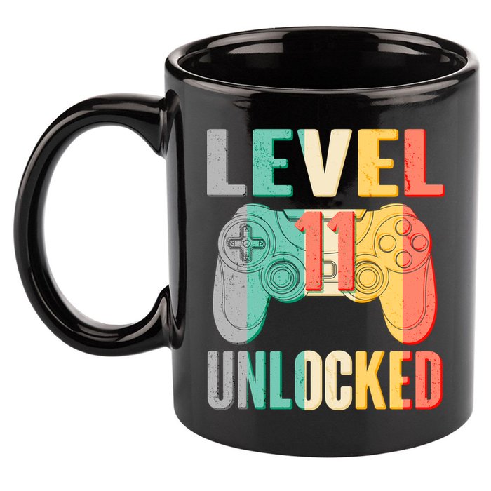Level 11 Unlocked 11th Birthday 11oz C Handle Ceramic Mug
