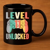 Level 11 Unlocked 11th Birthday 11oz C Handle Ceramic Mug