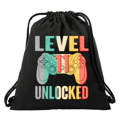Level 11 Unlocked 11th Birthday Drawstring Bag
